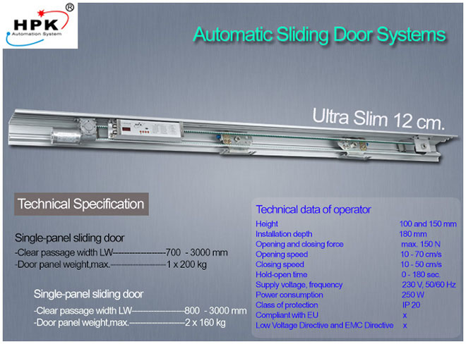 ชุดรางประตูอัตโนมัติ|Specification