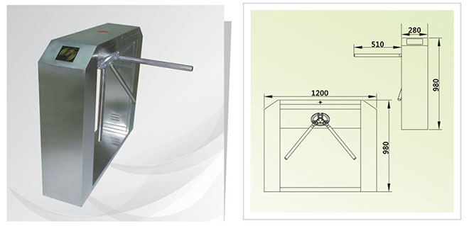 เครื่องกั้นสามขา ประตูหมุนสามขา Tripod Turnstiles