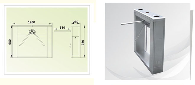 เครื่องกั้นสามขา ประตูหมุนสามขา Tripod Turnstiles